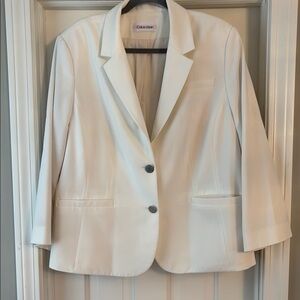 Calvin Klein Women's White Blazer